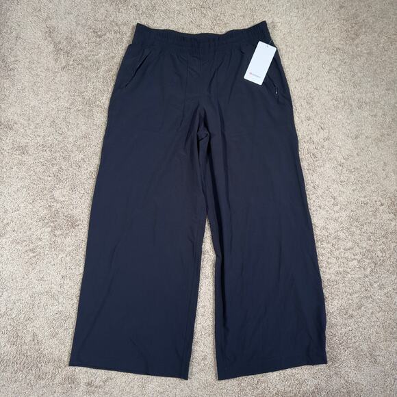 Lululemon Women’s Size 14 Black Swift Wide Leg Mid Rise Pants Relaxed Fit NWT - Picture 1 of 8